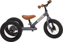 Trybike Steel Steelgrey 2in1 Loopfiets -Bekende Speelgoed Winkel trybike loopfiets 2 in 1 staal grijs 1 1
