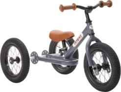 Trybike Steel Steelgrey 2in1 Loopfiets -Bekende Speelgoed Winkel trybike loopfiets 2 in 1 staal grijs 1
