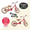 Trybike Steel Red 2-in-1 Loopfiets Vintage Rood 2 Trybike Steel Red 2-in-1 Loopfiets Vintage Rood -Bekende Speelgoed Winkel trybike vintage rood 2