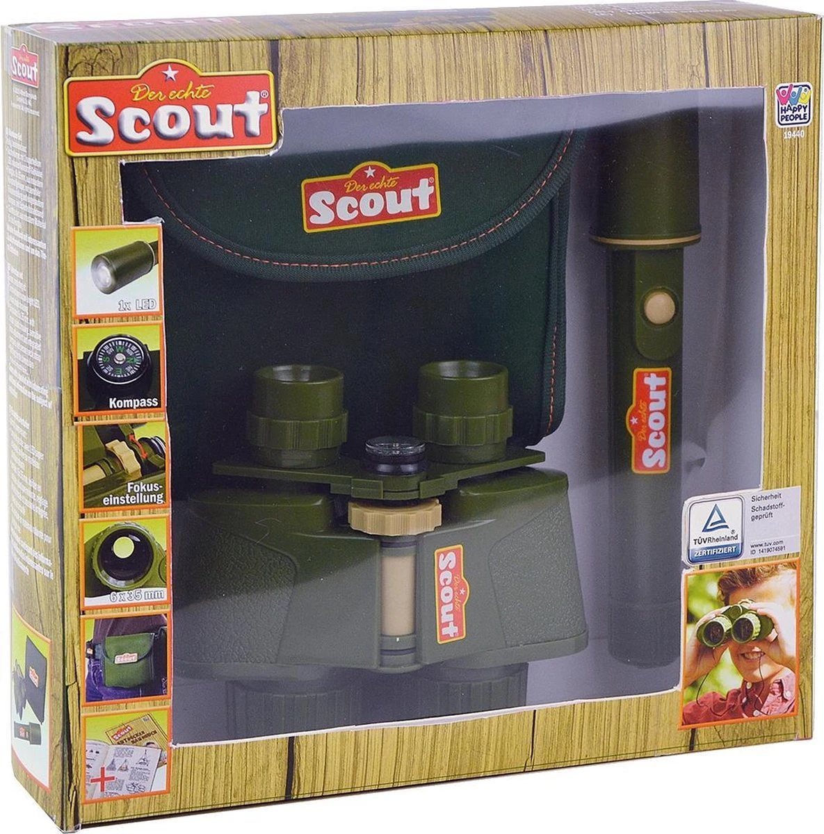 Scout Avonturierset 3-delige-set Verrekijker + Lamp + Heuptas 4 Scout Avonturierset 3-delige-set Verrekijker + Lamp + Heuptas - Afbeelding 2
