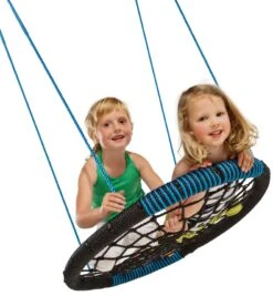 Vogelnest Nestschommel Oval Blauw -Bekende Speelgoed Winkel vogelnestschommel oval blauw 5 scaled 1