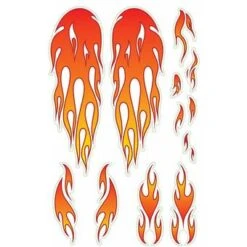 Wishbonebike Stickerset Flames -Bekende Speelgoed Winkel wisbonebike stickers vlammen 1